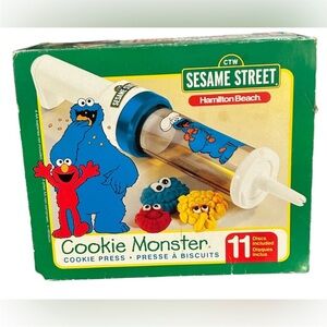 Sesame Street Hamilton Beach Cookie Monster Cookie Press With Instructions